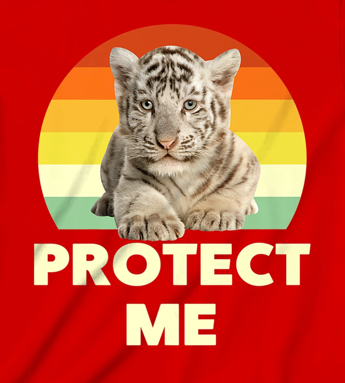 Protect Me Vintage Funny Baby Tigers Novelty Graphic Designs T-Shirt, Kid T-Shirt and Women T-Shirt