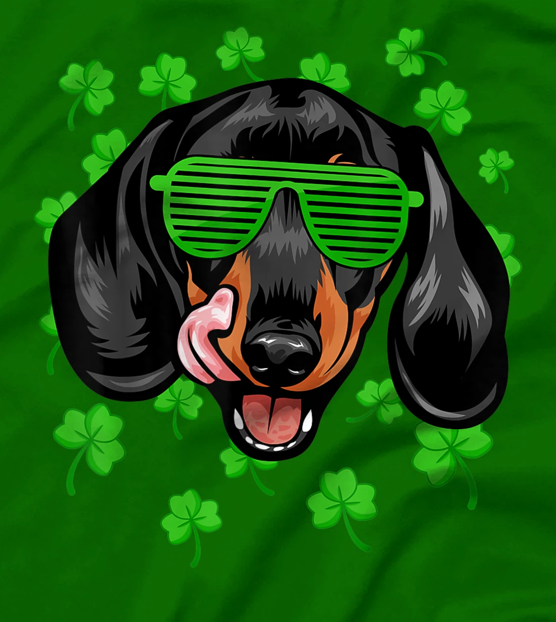Womens Leprechaun Dachshund St. Patrick's Day Dog Shamrock T-Shirt, Kid T-Shirt and Women T-Shirt