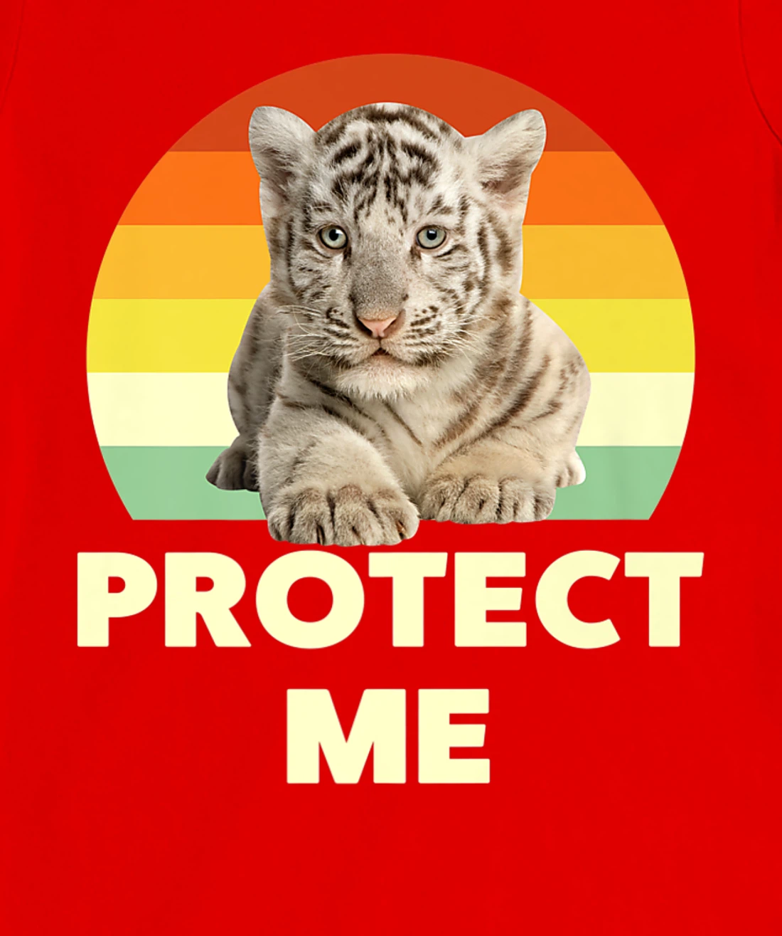 Protect Me Vintage Funny Baby Tigers Novelty Graphic Designs T-Shirt, Kid T-Shirt and Women T-Shirt