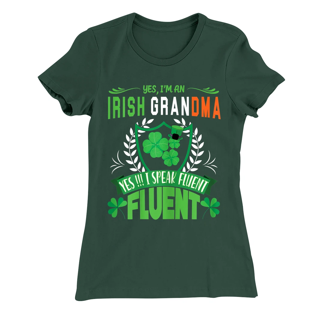 I'm An Irish Grandma St Patrick's Day Women Shamrock Gifts T-Shirt, Women T-Shirt