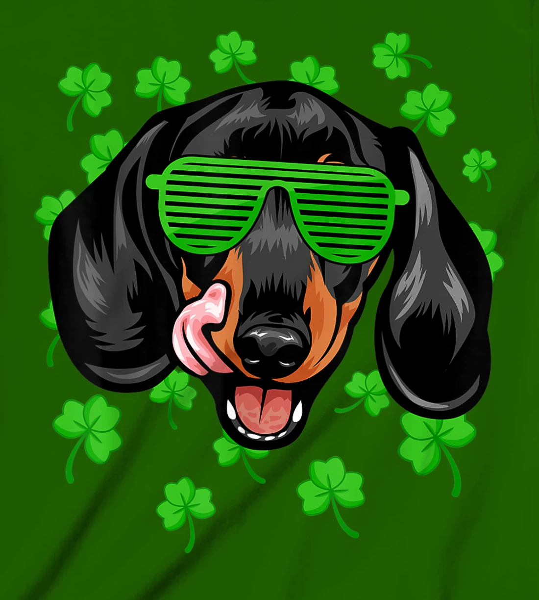 Womens Leprechaun Dachshund St. Patrick's Day Dog Shamrock T-Shirt, Kid T-Shirt and Women T-Shirt