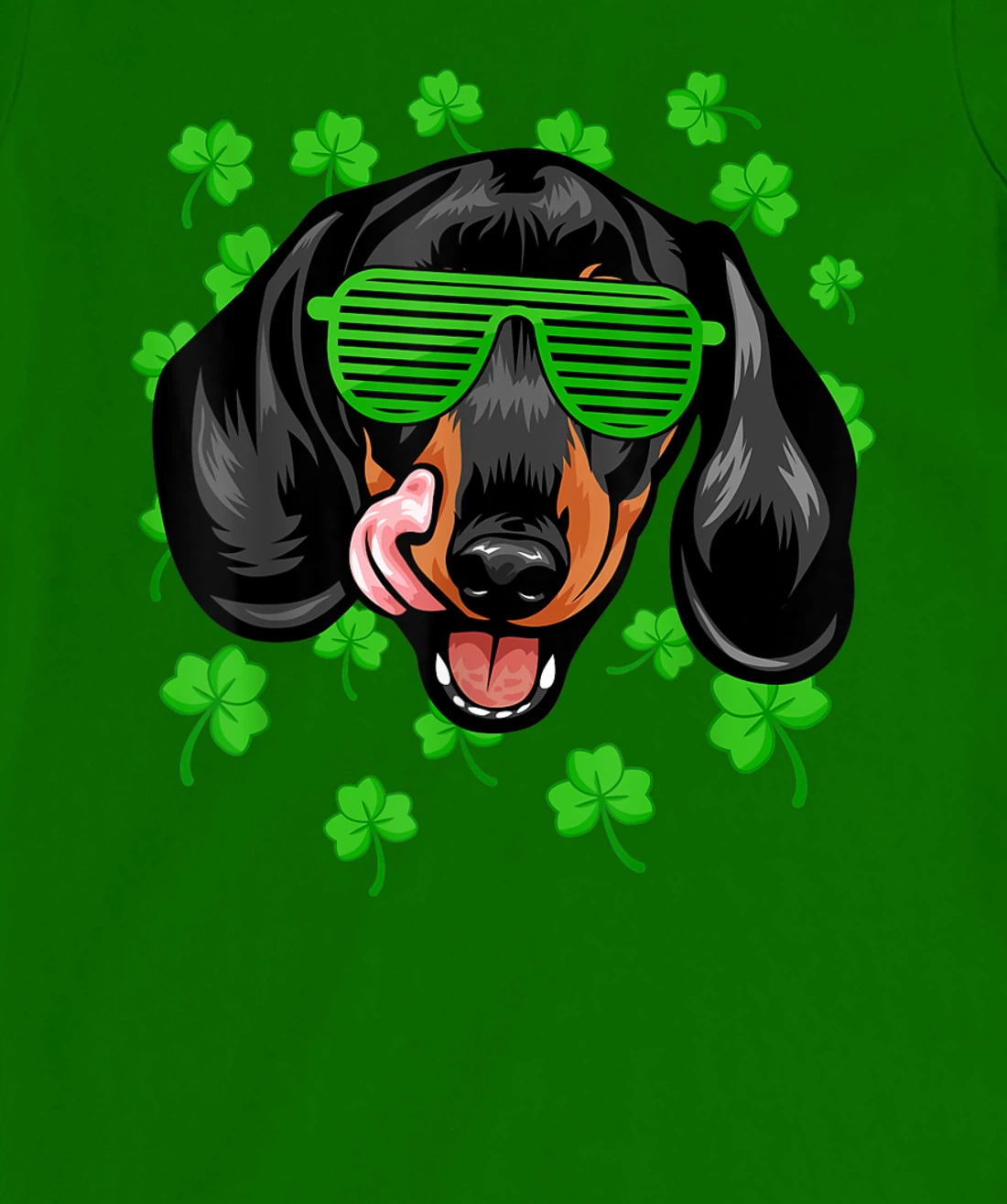 Womens Leprechaun Dachshund St. Patrick's Day Dog Shamrock T-Shirt, Kid T-Shirt and Women T-Shirt