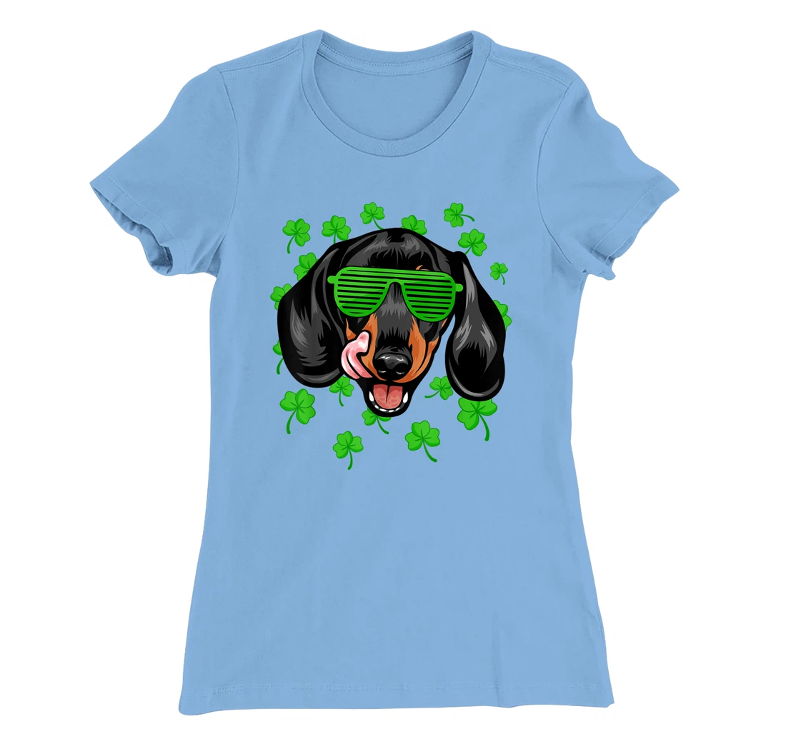 Womens Leprechaun Dachshund St. Patrick's Day Dog Shamrock T-Shirt, Kid T-Shirt and Women T-Shirt