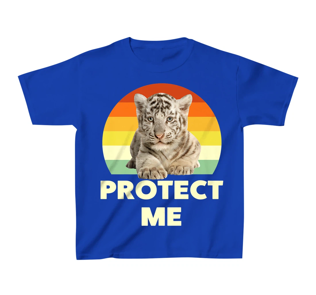 Protect Me Vintage Funny Baby Tigers Novelty Graphic Designs T-Shirt, Kid T-Shirt and Women T-Shirt