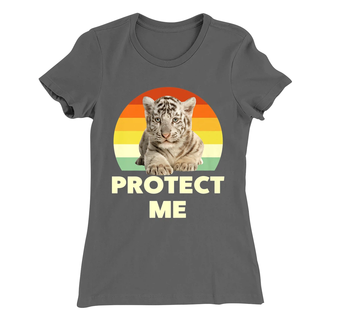 Protect Me Vintage Funny Baby Tigers Novelty Graphic Designs T-Shirt, Kid T-Shirt and Women T-Shirt