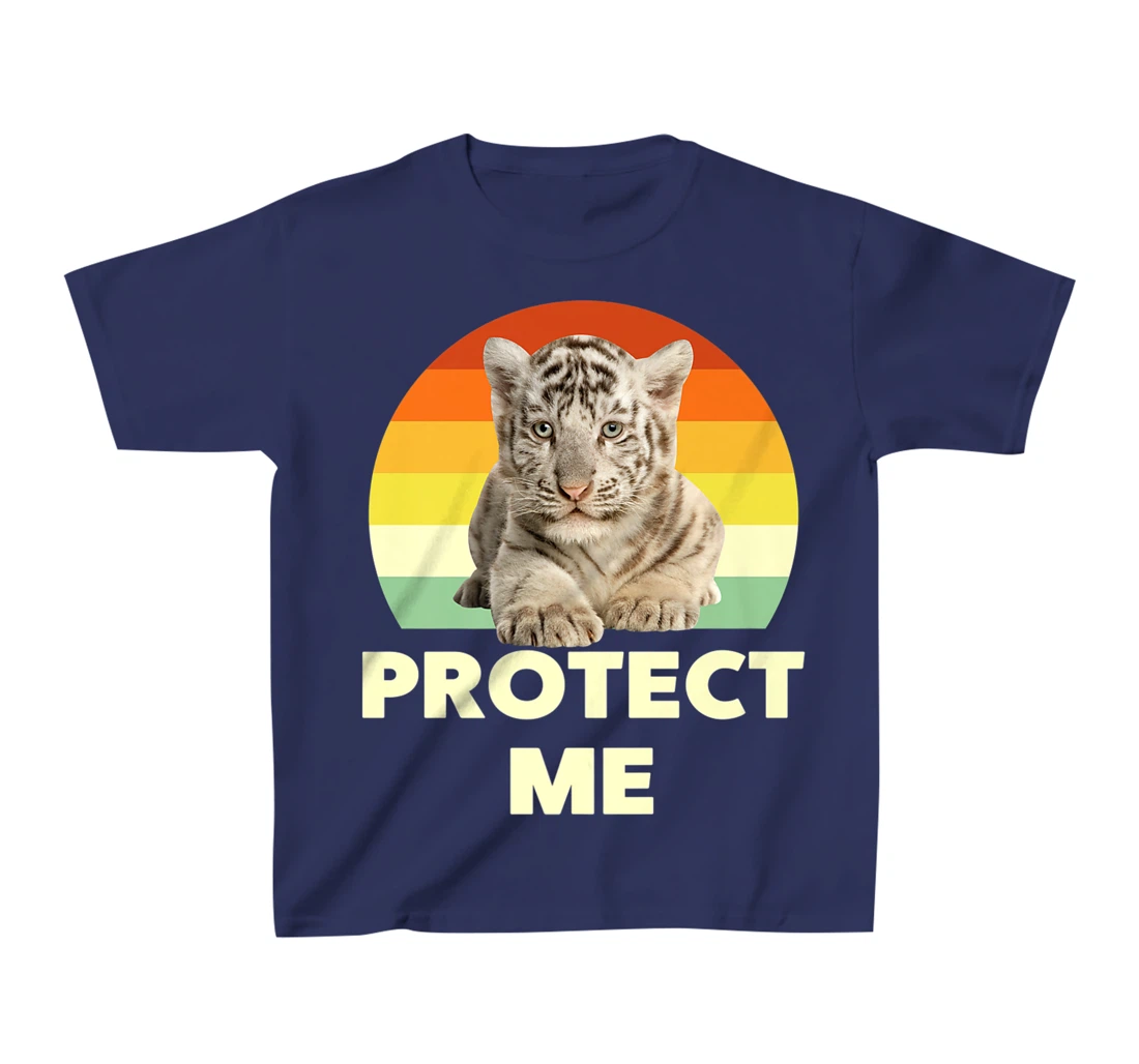 Protect Me Vintage Funny Baby Tigers Novelty Graphic Designs T-Shirt, Kid T-Shirt and Women T-Shirt