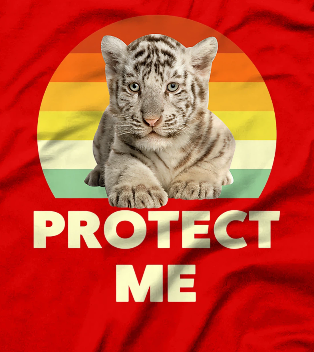 Protect Me Vintage Funny Baby Tigers Novelty Graphic Designs T-Shirt, Kid T-Shirt and Women T-Shirt