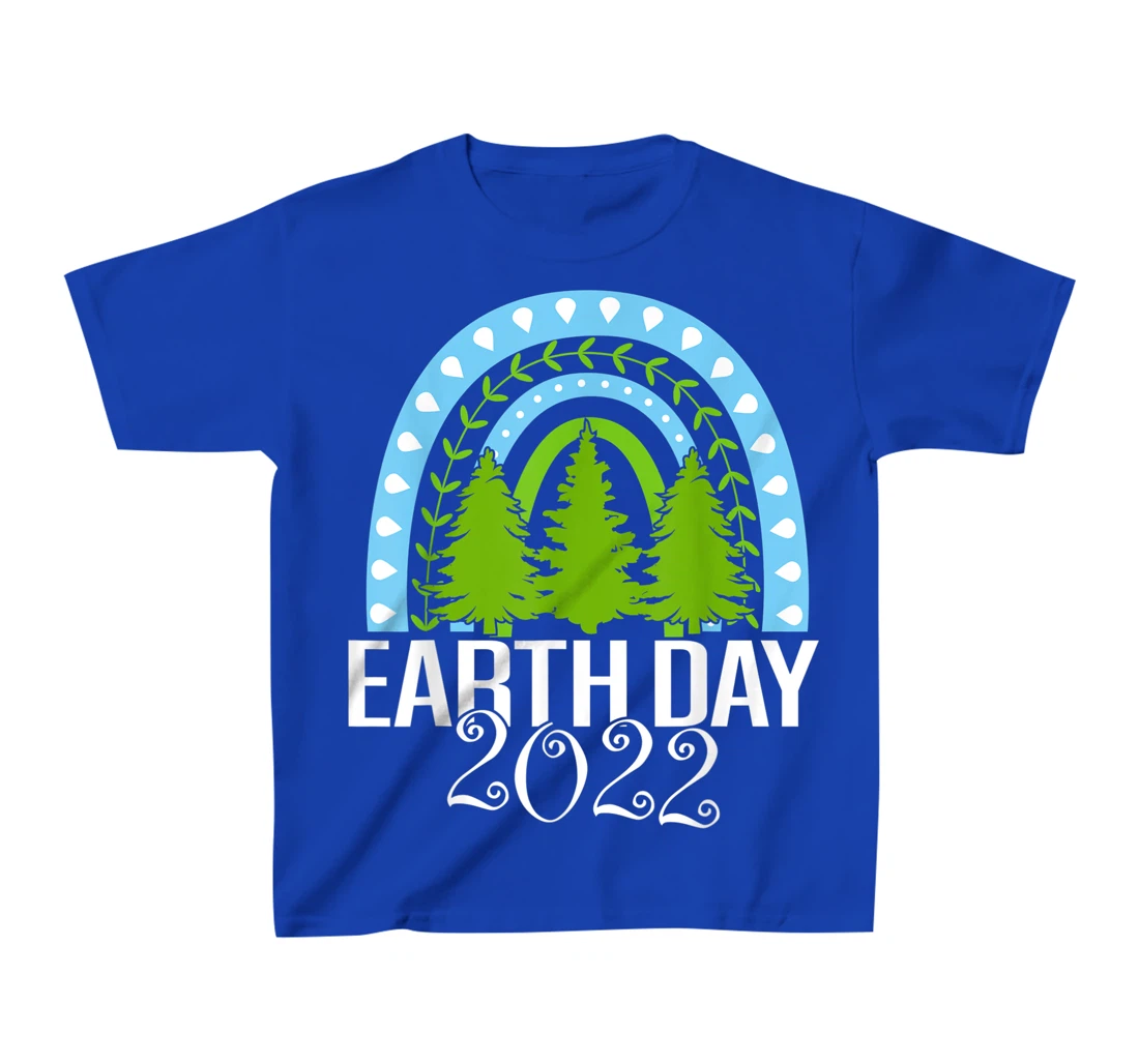 Earth Day Everyday Rainbow Pine Tree Tee Conservation 2022 T-Shirt, Kid T-Shirt and Women T-Shirt