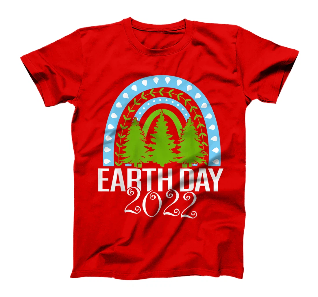 Earth Day Everyday Rainbow Pine Tree Tee Conservation 2022 T-Shirt, Kid T-Shirt and Women T-Shirt