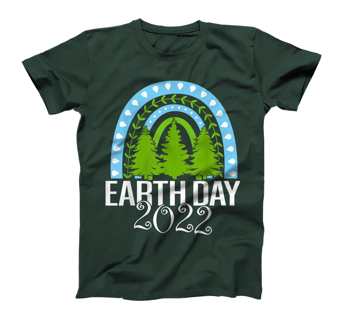 Earth Day Everyday Rainbow Pine Tree Tee Conservation 2022 T-Shirt, Kid T-Shirt and Women T-Shirt