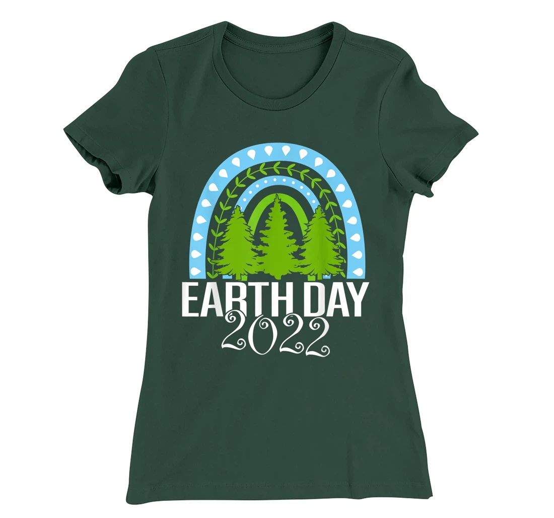 Earth Day Everyday Rainbow Pine Tree Tee Conservation 2022 T-Shirt, Kid T-Shirt and Women T-Shirt