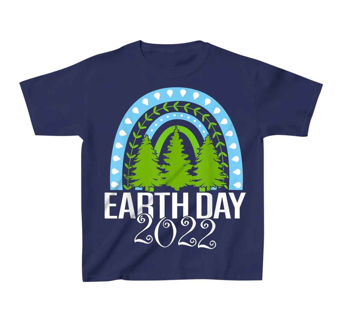 Earth Day Everyday Rainbow Pine Tree Tee Conservation 2022 T-Shirt, Kid T-Shirt and Women T-Shirt
