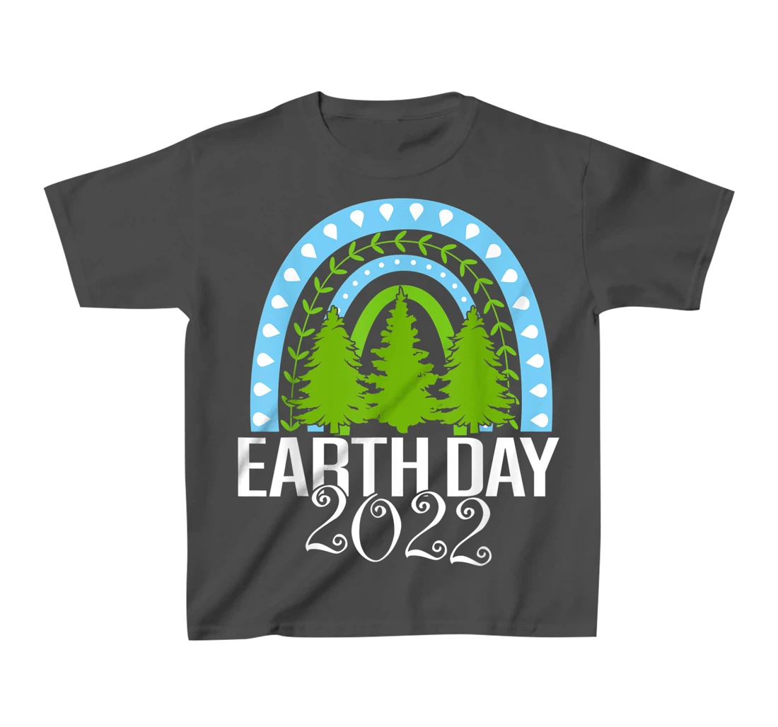 Earth Day Everyday Rainbow Pine Tree Tee Conservation 2022 T-Shirt, Kid T-Shirt and Women T-Shirt