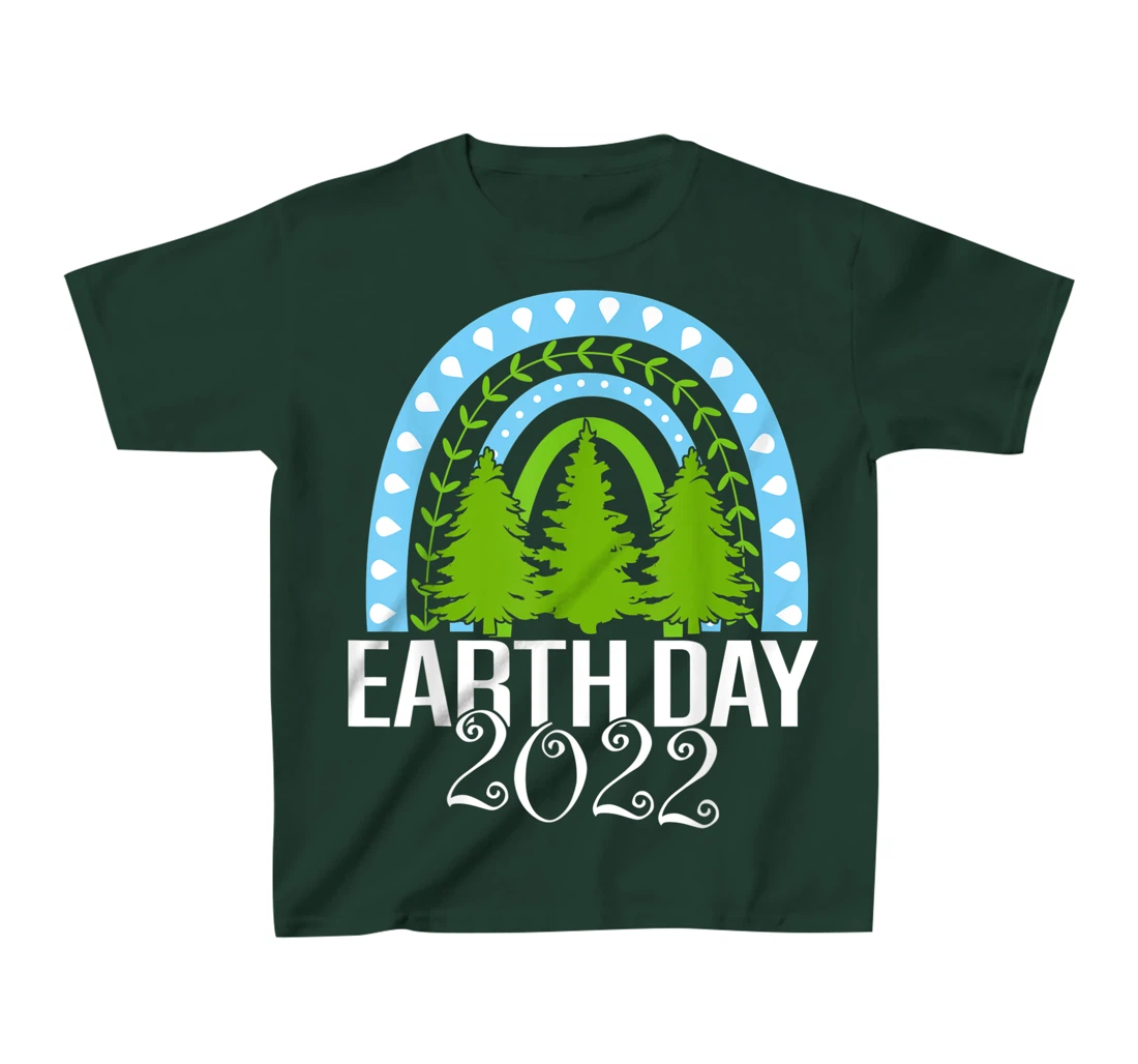 Earth Day Everyday Rainbow Pine Tree Tee Conservation 2022 T-Shirt, Kid T-Shirt and Women T-Shirt