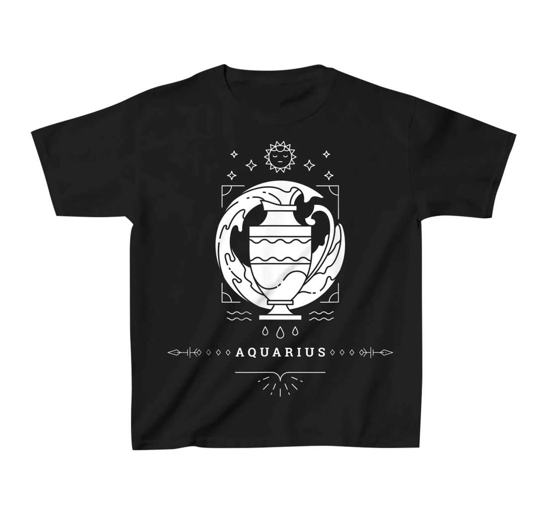 Aquarius Zodiac Sign Novelty Graphic Tees & Cool Designs T-Shirt, Kid T-Shirt and Women T-Shirt