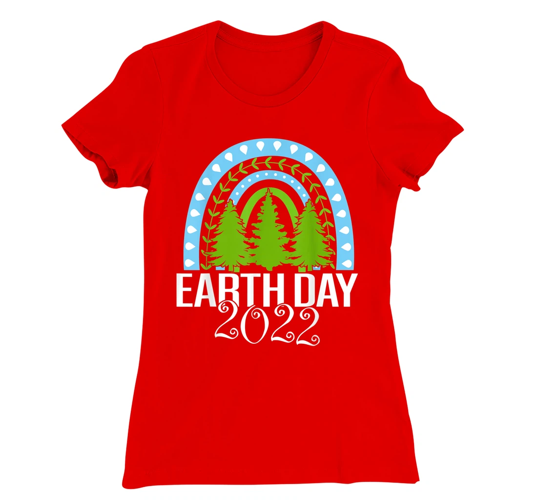 Earth Day Everyday Rainbow Pine Tree Tee Conservation 2022 T-Shirt, Kid T-Shirt and Women T-Shirt