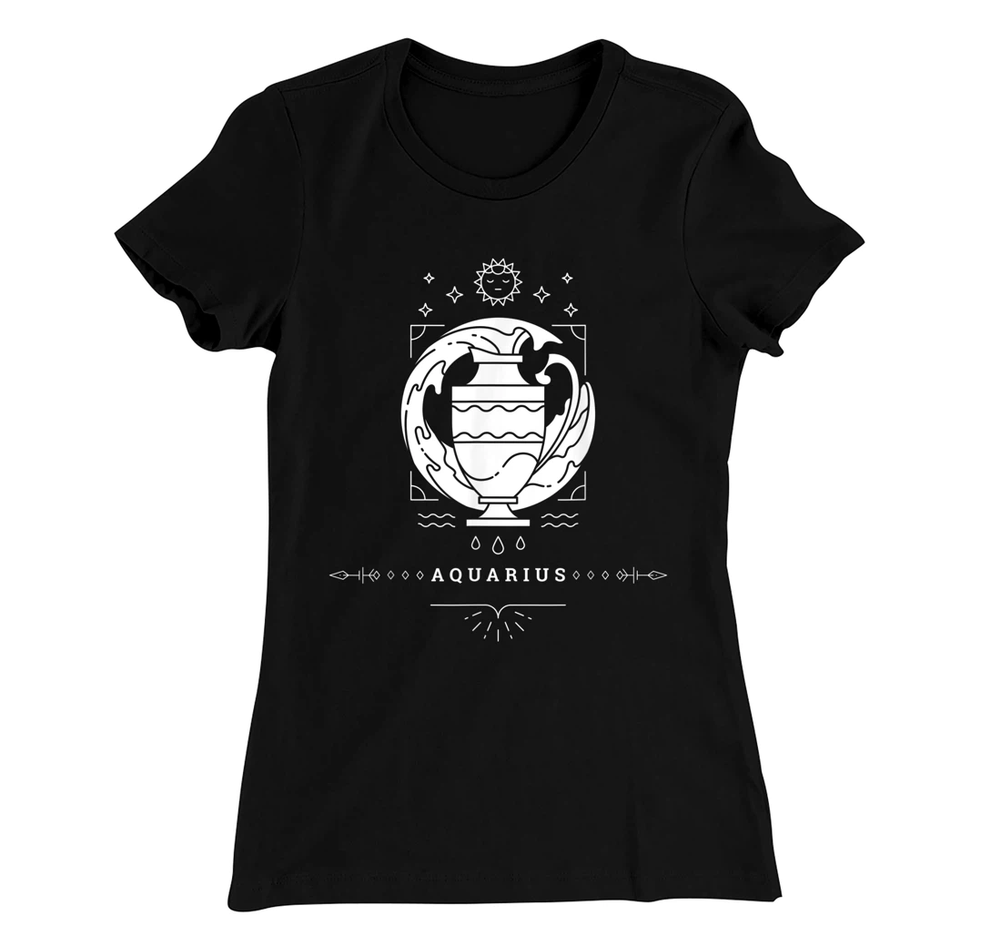 Aquarius Zodiac Sign Novelty Graphic Tees & Cool Designs T-Shirt, Kid T-Shirt and Women T-Shirt