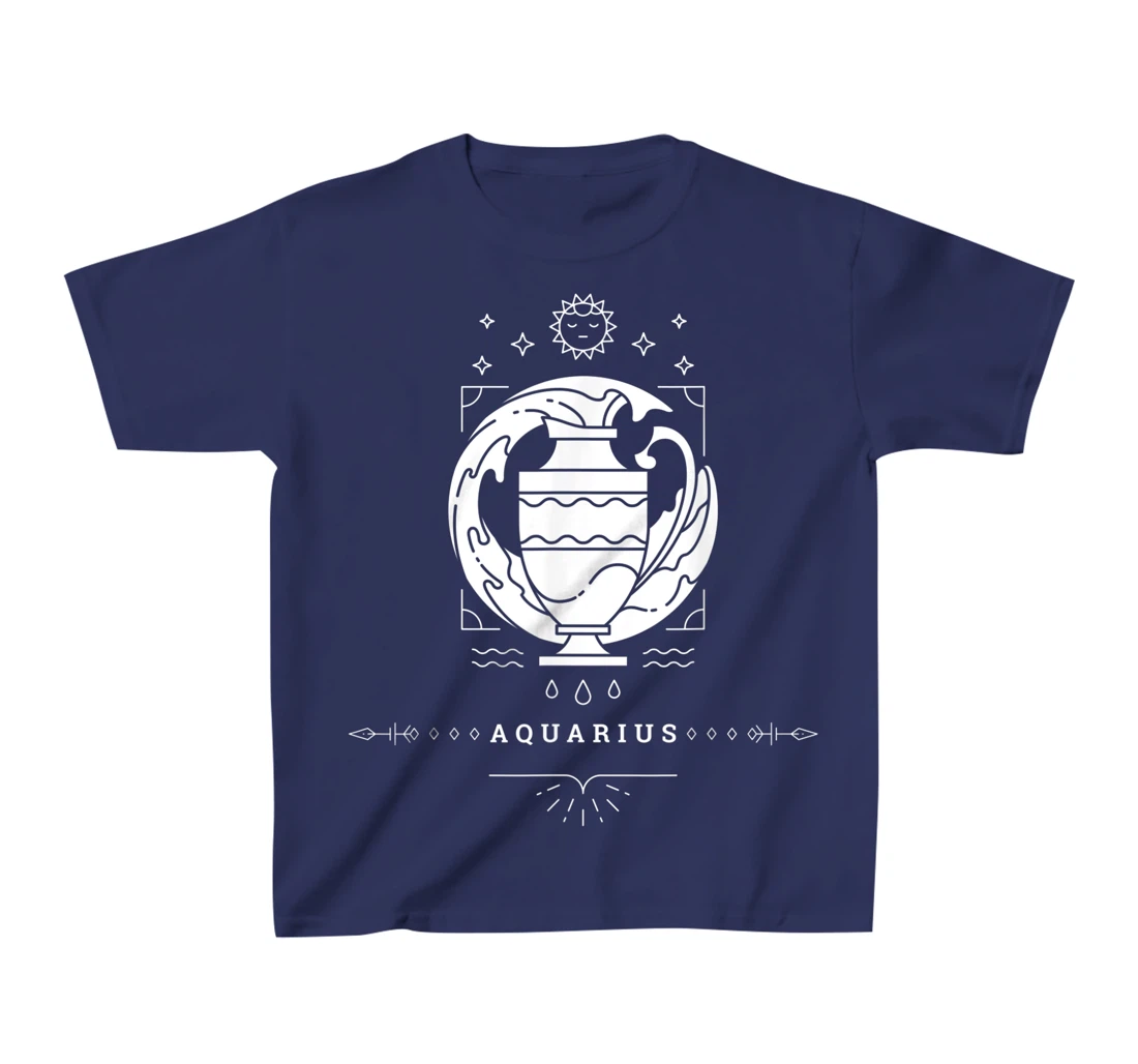 Aquarius Zodiac Sign Novelty Graphic Tees & Cool Designs T-Shirt, Kid T-Shirt and Women T-Shirt