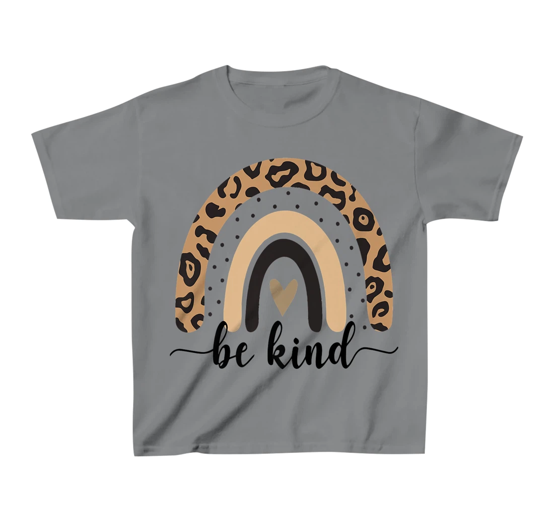 Be Kind Leopard Rainbow Kindness inspirational girls Be Kind T-Shirt, Kid T-Shirt and Women T-Shirt