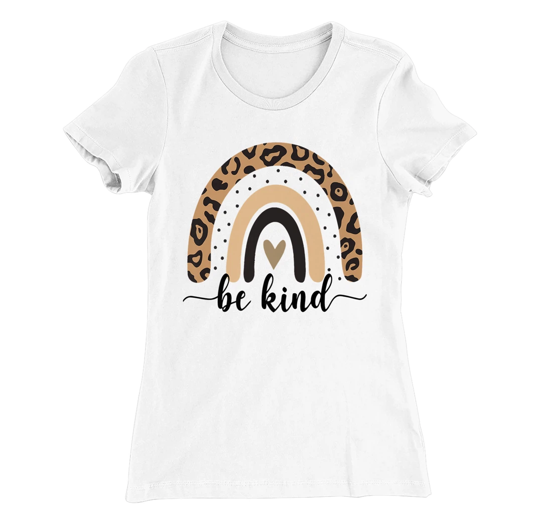 Be Kind Leopard Rainbow Kindness inspirational girls Be Kind T-Shirt, Kid T-Shirt and Women T-Shirt