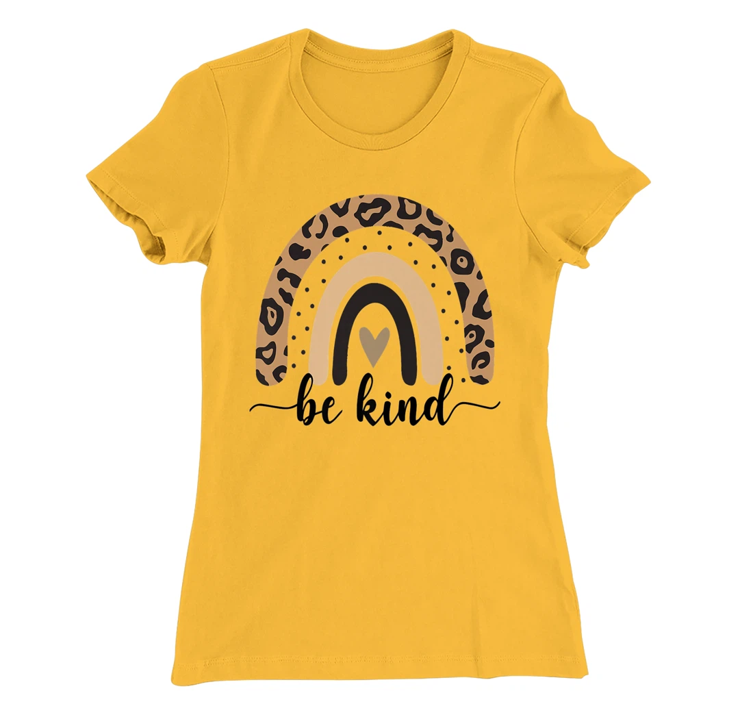 Be Kind Leopard Rainbow Kindness inspirational girls Be Kind T-Shirt, Kid T-Shirt and Women T-Shirt