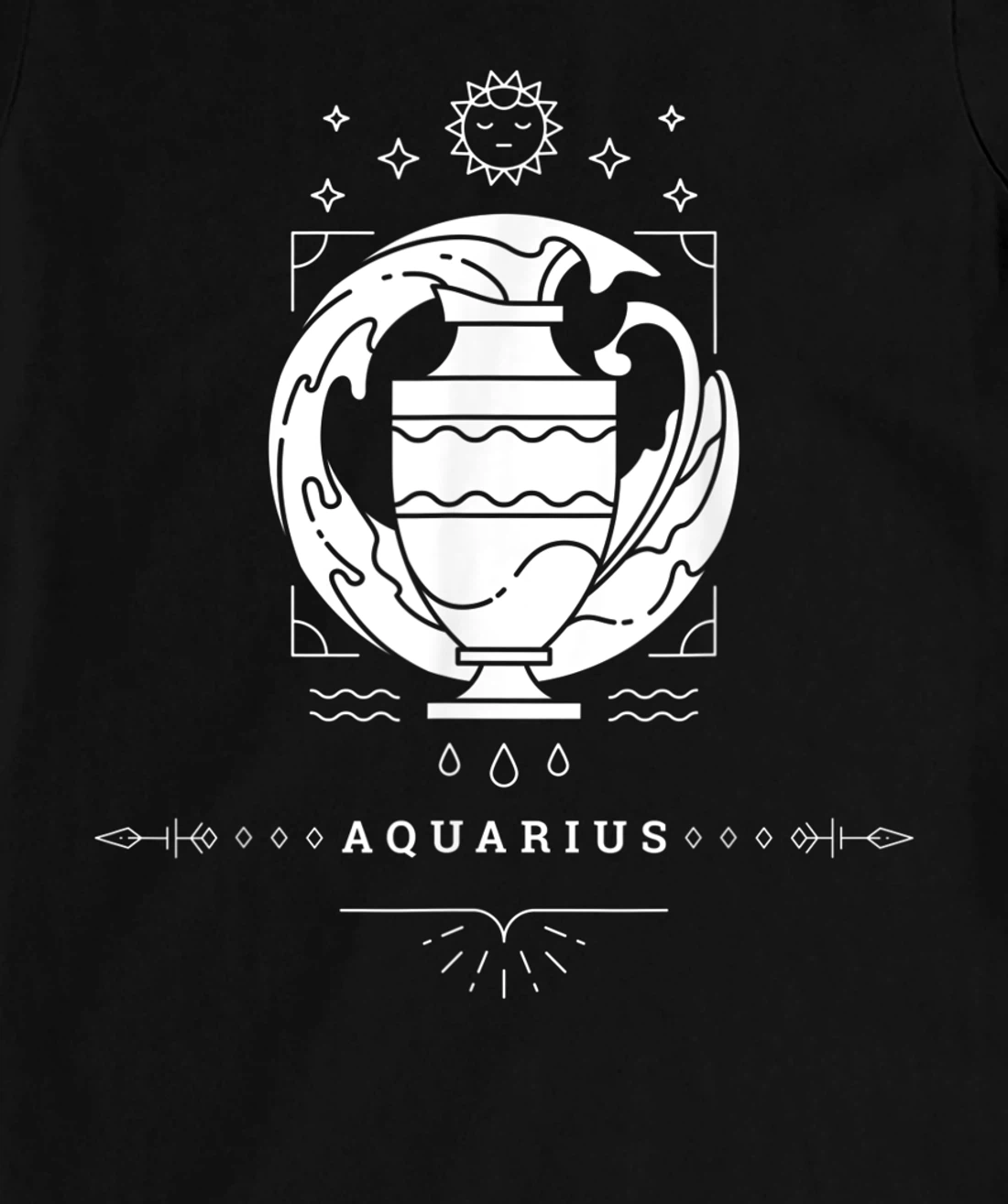 Aquarius Zodiac Sign Novelty Graphic Tees & Cool Designs T-Shirt, Kid T-Shirt and Women T-Shirt