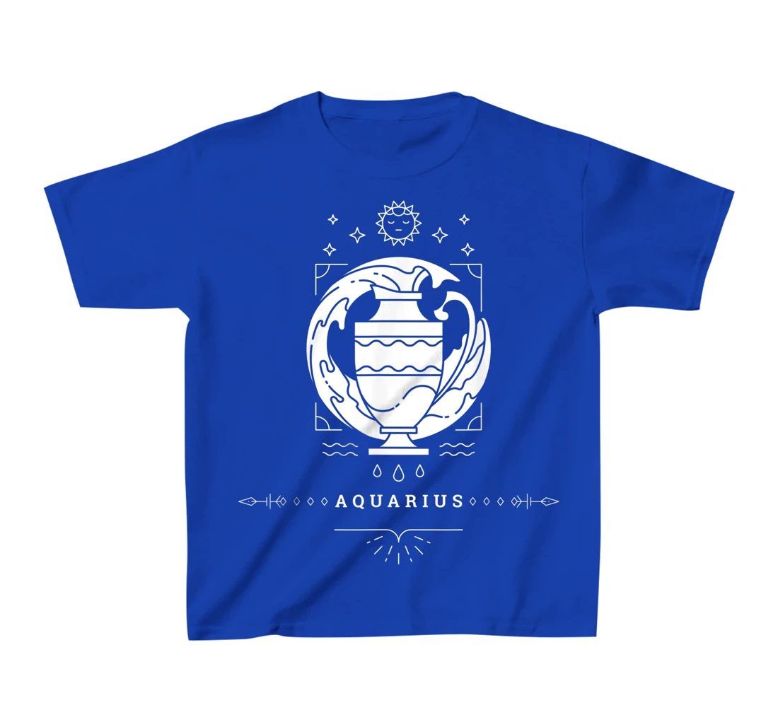 Aquarius Zodiac Sign Novelty Graphic Tees & Cool Designs T-Shirt, Kid T-Shirt and Women T-Shirt