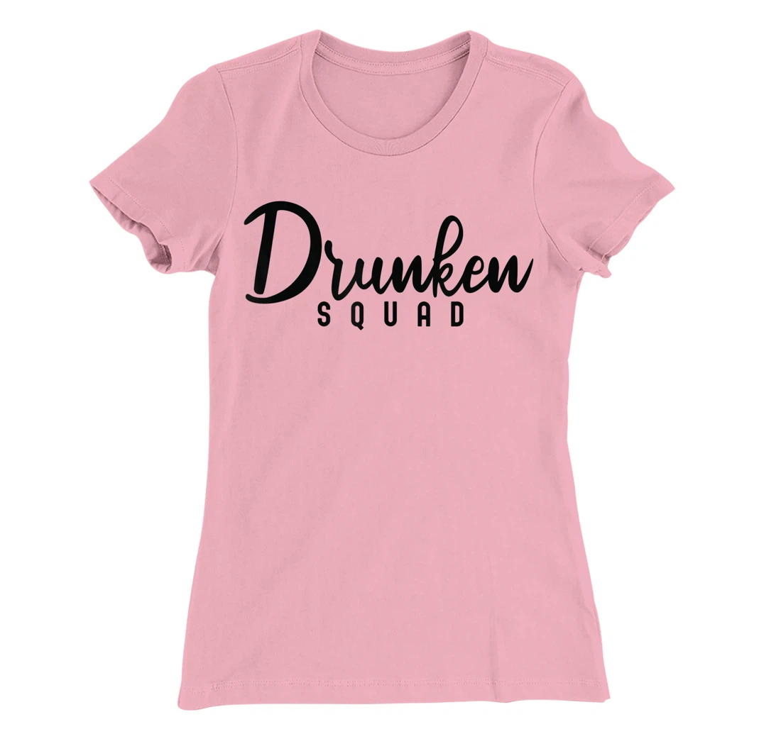 Funny Drinking of Whisky Beer time Drunker Drunken Squad T-Shirt, Women T-Shirt