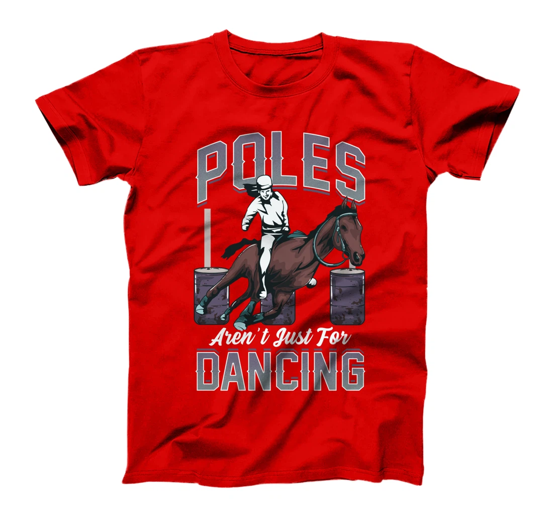 Barrel Racing Rodeo Men Women Cowboy Cowgirl Racer Spurs T-Shirt