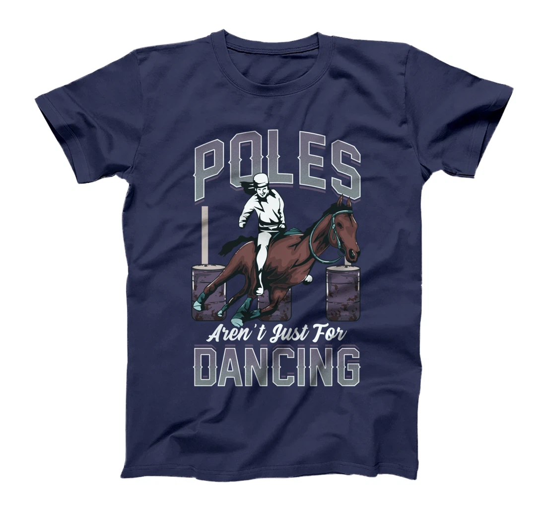 Barrel Racing Rodeo Men Women Cowboy Cowgirl Racer Spurs T-Shirt