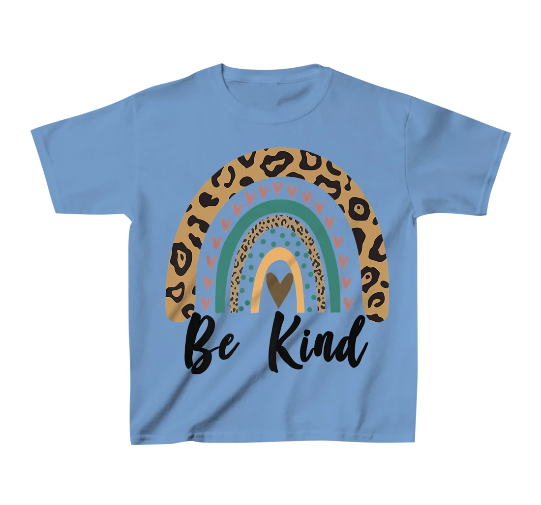 Be Kind Leopard Rainbow Kindness inspirational girls Be Kind T-Shirt, Kid T-Shirt and Women T-Shirt