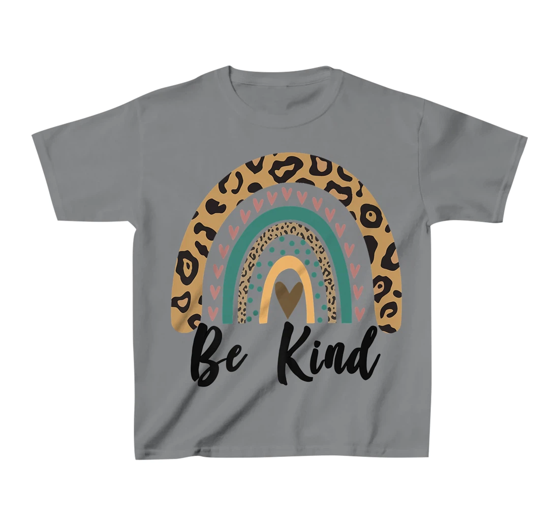 Be Kind Leopard Rainbow Kindness inspirational girls Be Kind T-Shirt, Kid T-Shirt and Women T-Shirt