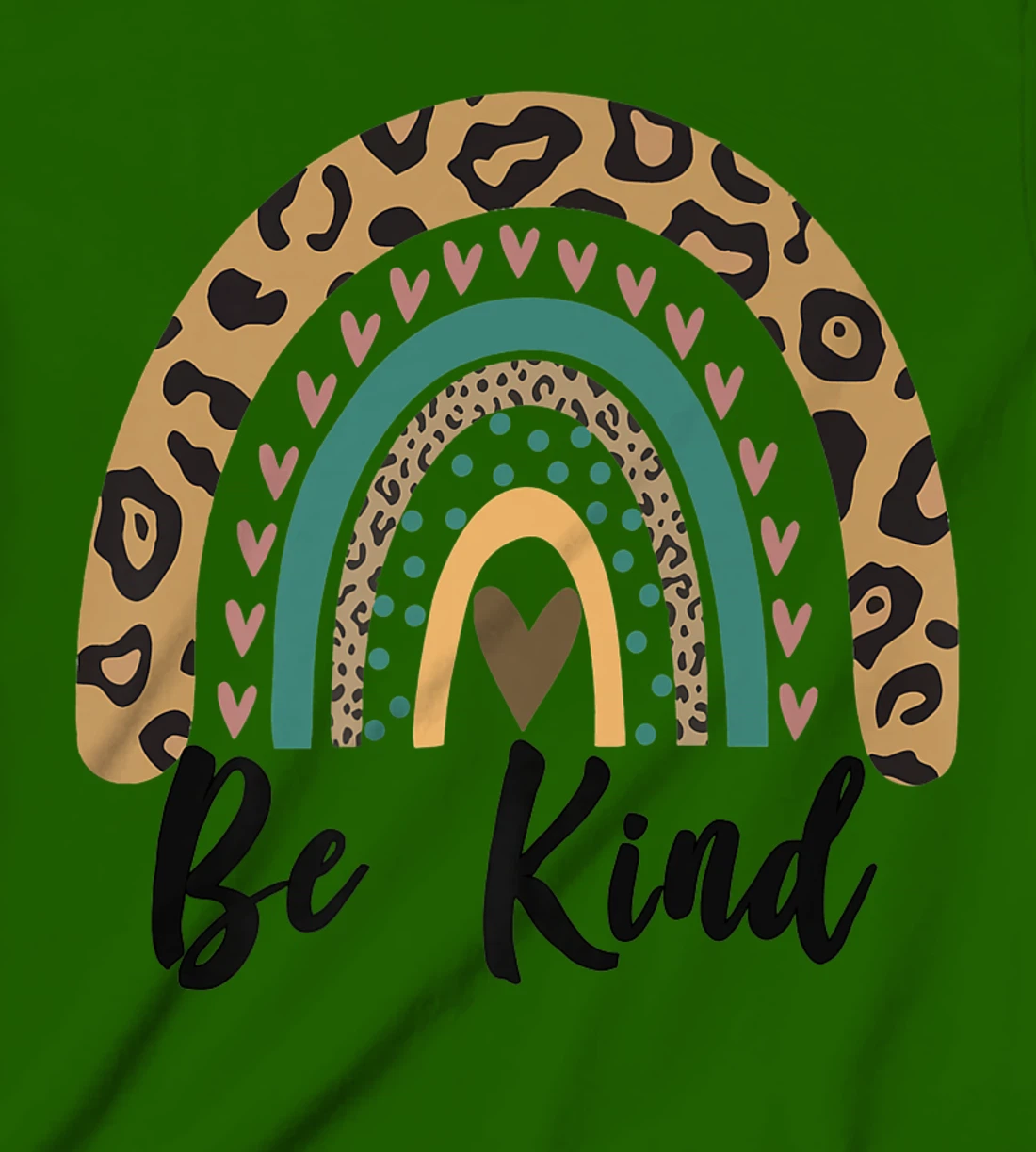 Be Kind Leopard Rainbow Kindness inspirational girls Be Kind T-Shirt, Kid T-Shirt and Women T-Shirt