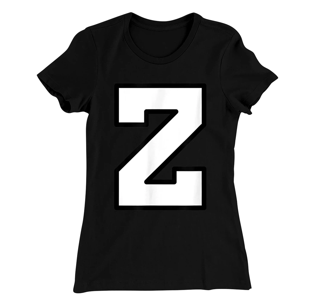Letter Z Capital Alphabet Varsity Monogram Initial T-Shirt, Kid T-Shirt and Women T-Shirt