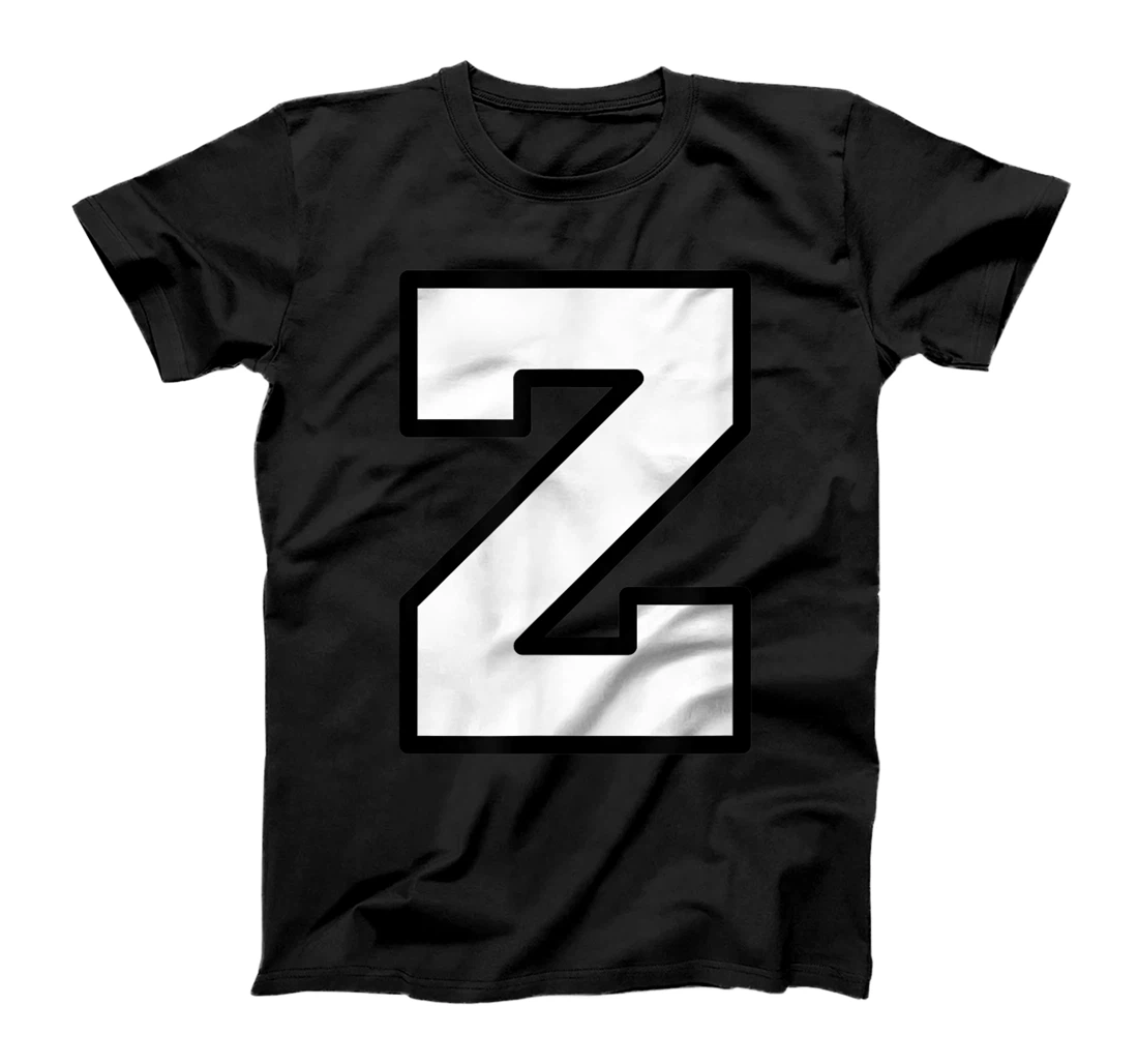 Letter Z Capital Alphabet Varsity Monogram Initial T-Shirt, Kid T-Shirt and Women T-Shirt