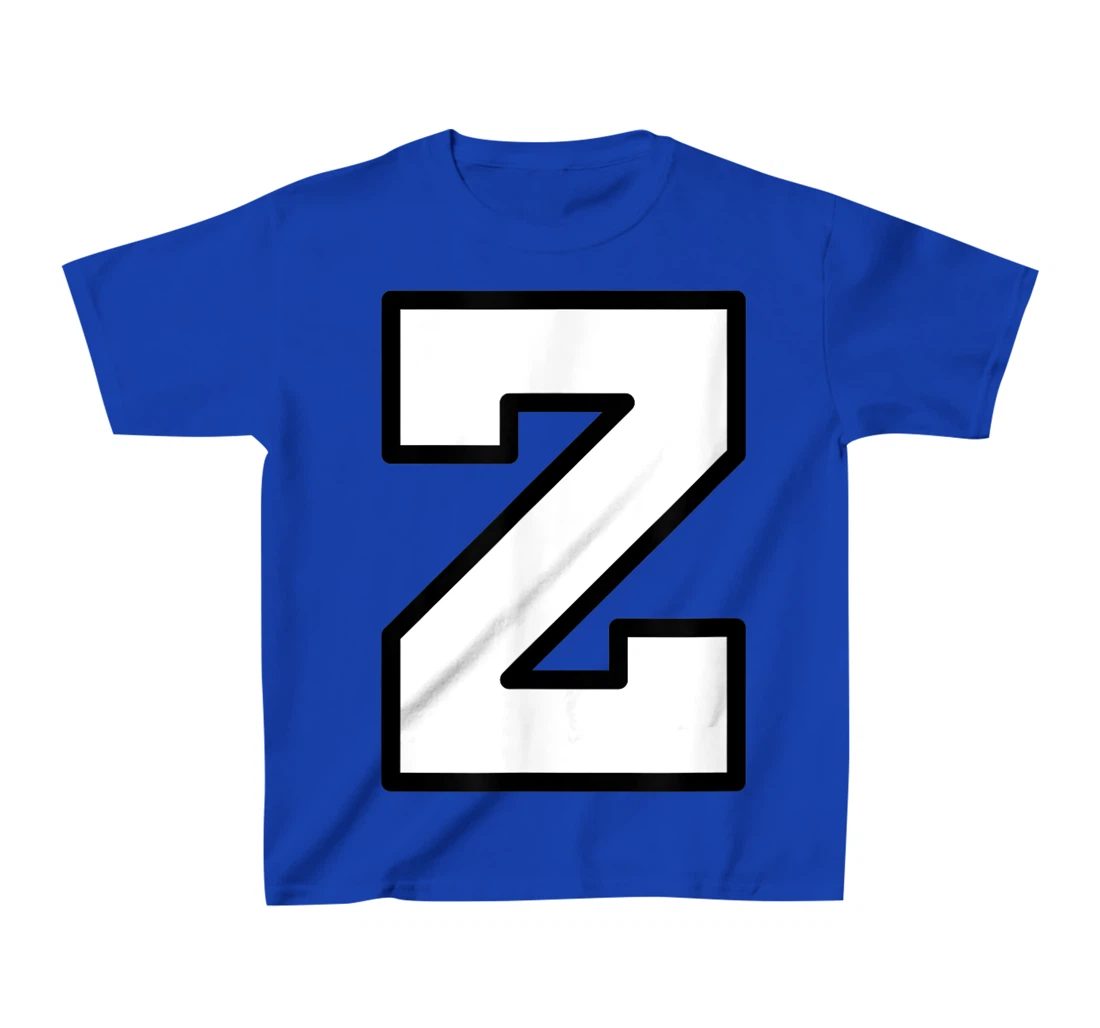 Letter Z Capital Alphabet Varsity Monogram Initial T-Shirt, Kid T-Shirt and Women T-Shirt
