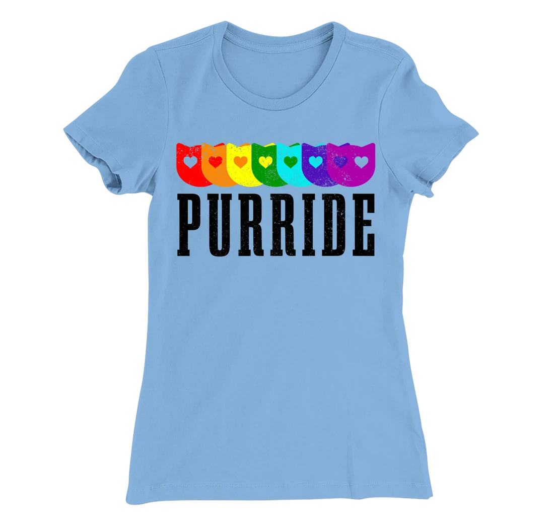 LGBTQ Cat Purride Gay Pride Month Rainbow Flag LGBT Queer T-Shirt, Women T-Shirt