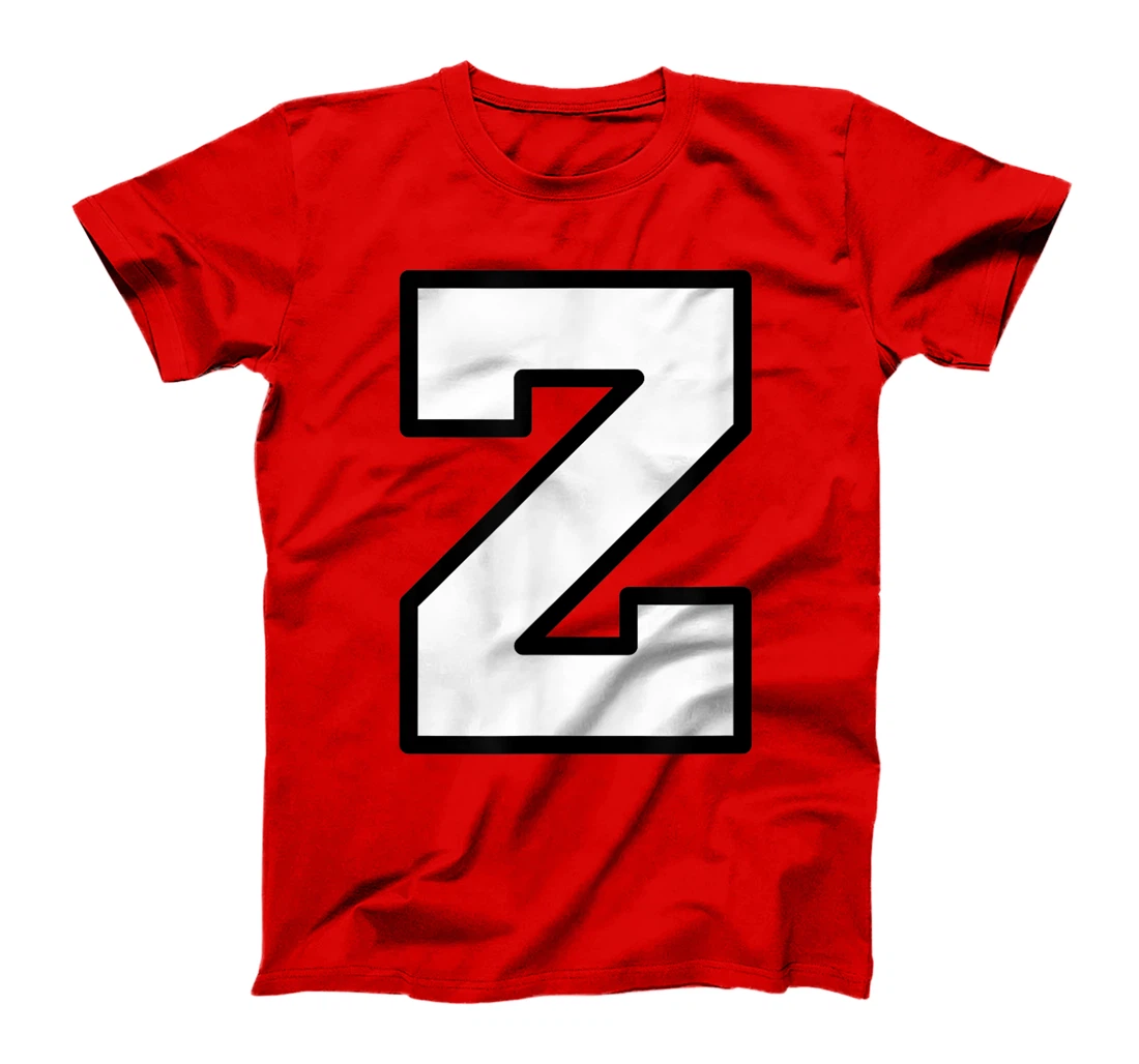 Letter Z Capital Alphabet Varsity Monogram Initial T-Shirt, Kid T-Shirt and Women T-Shirt