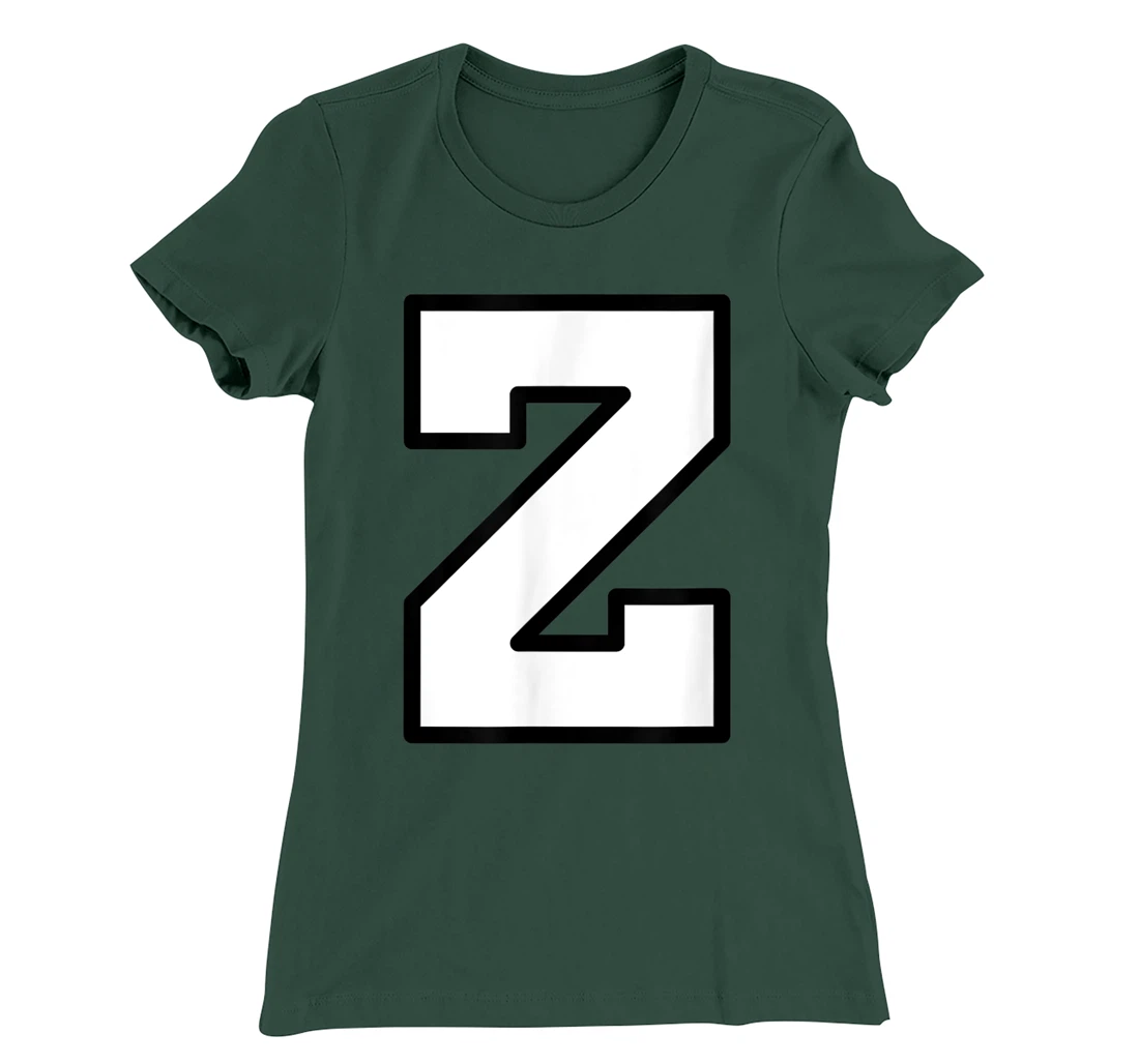Letter Z Capital Alphabet Varsity Monogram Initial T-Shirt, Kid T-Shirt and Women T-Shirt