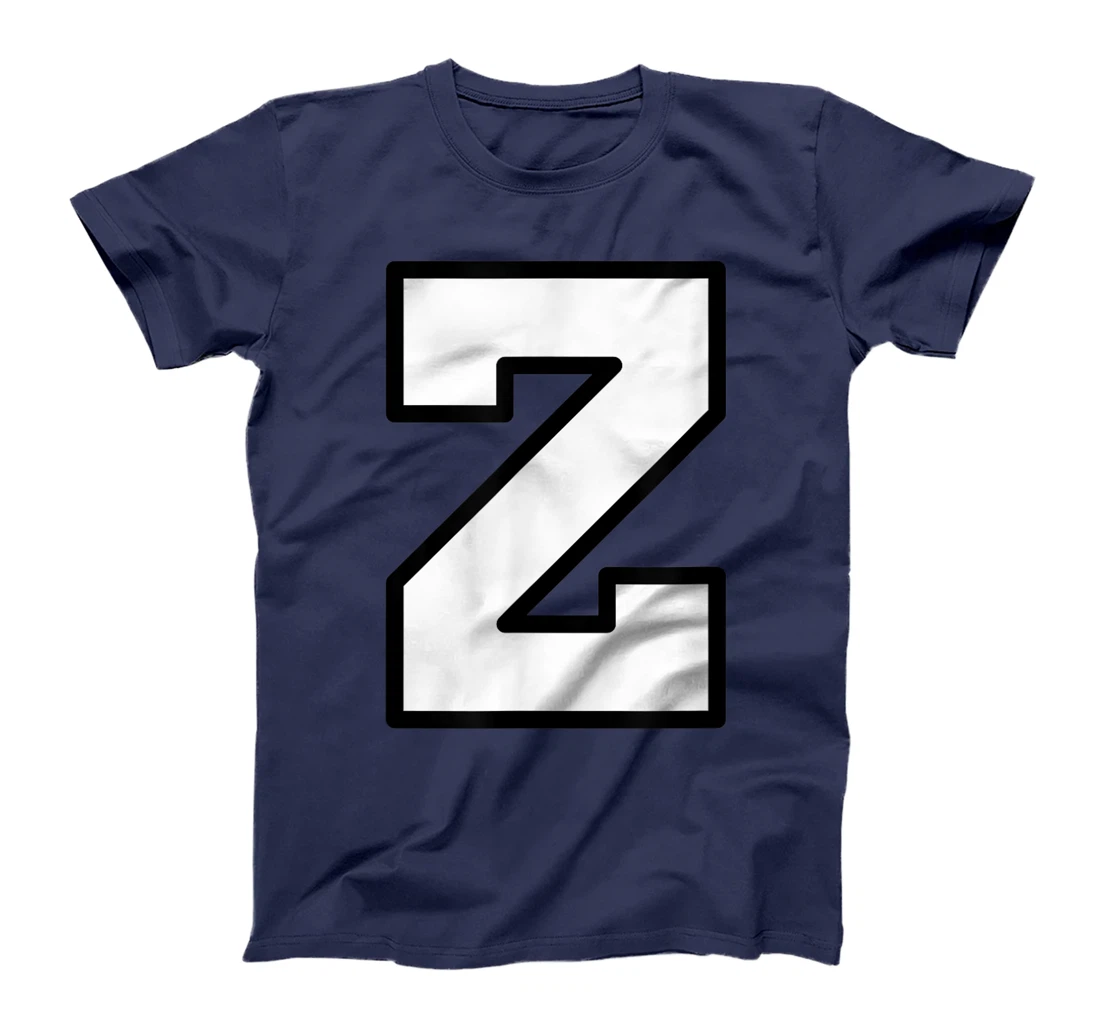 Letter Z Capital Alphabet Varsity Monogram Initial T-Shirt, Kid T-Shirt and Women T-Shirt