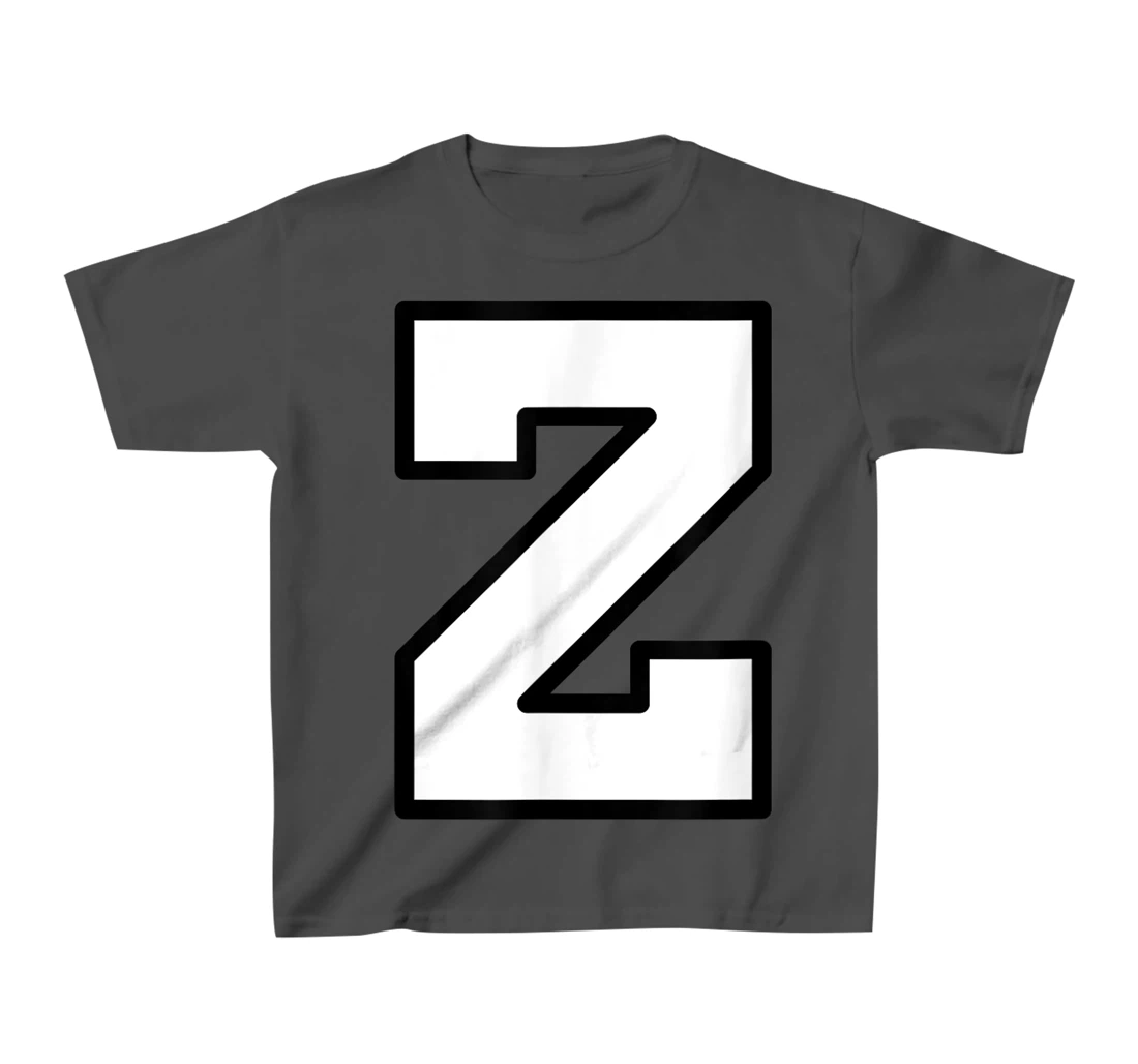 Letter Z Capital Alphabet Varsity Monogram Initial T-Shirt, Kid T-Shirt and Women T-Shirt