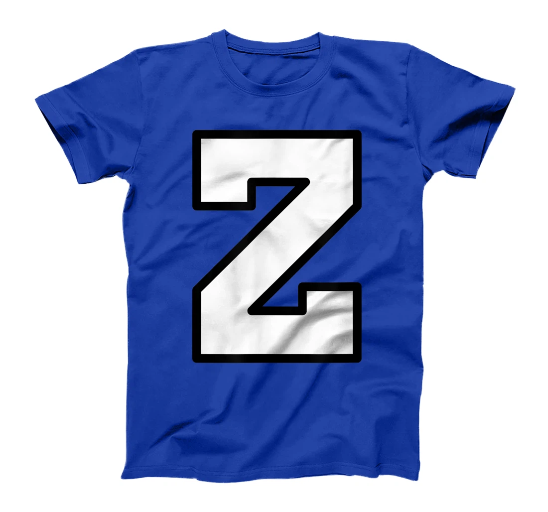 Letter Z Capital Alphabet Varsity Monogram Initial T-Shirt, Kid T-Shirt and Women T-Shirt