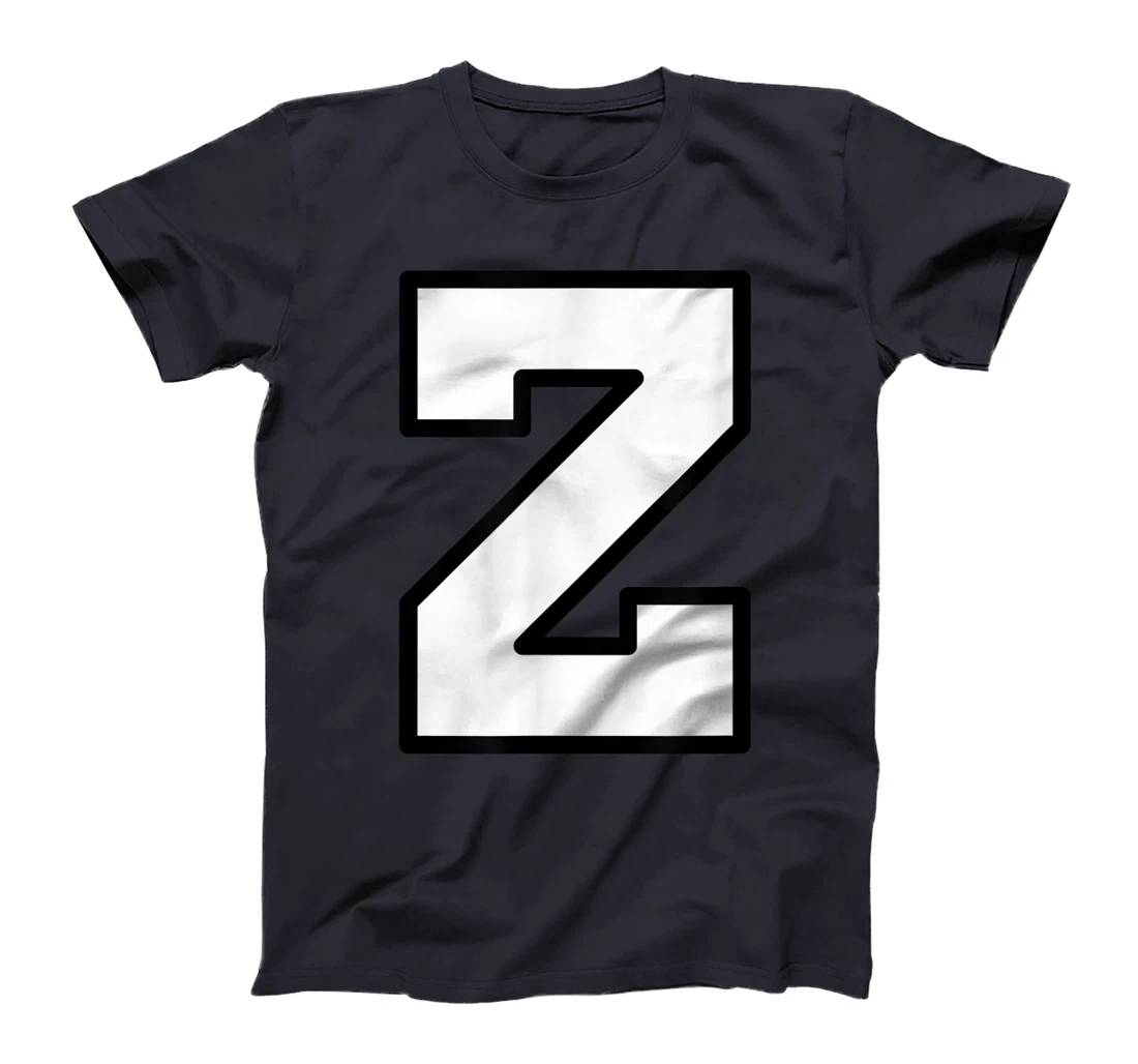 Letter Z Capital Alphabet Varsity Monogram Initial T-Shirt, Kid T-Shirt and Women T-Shirt