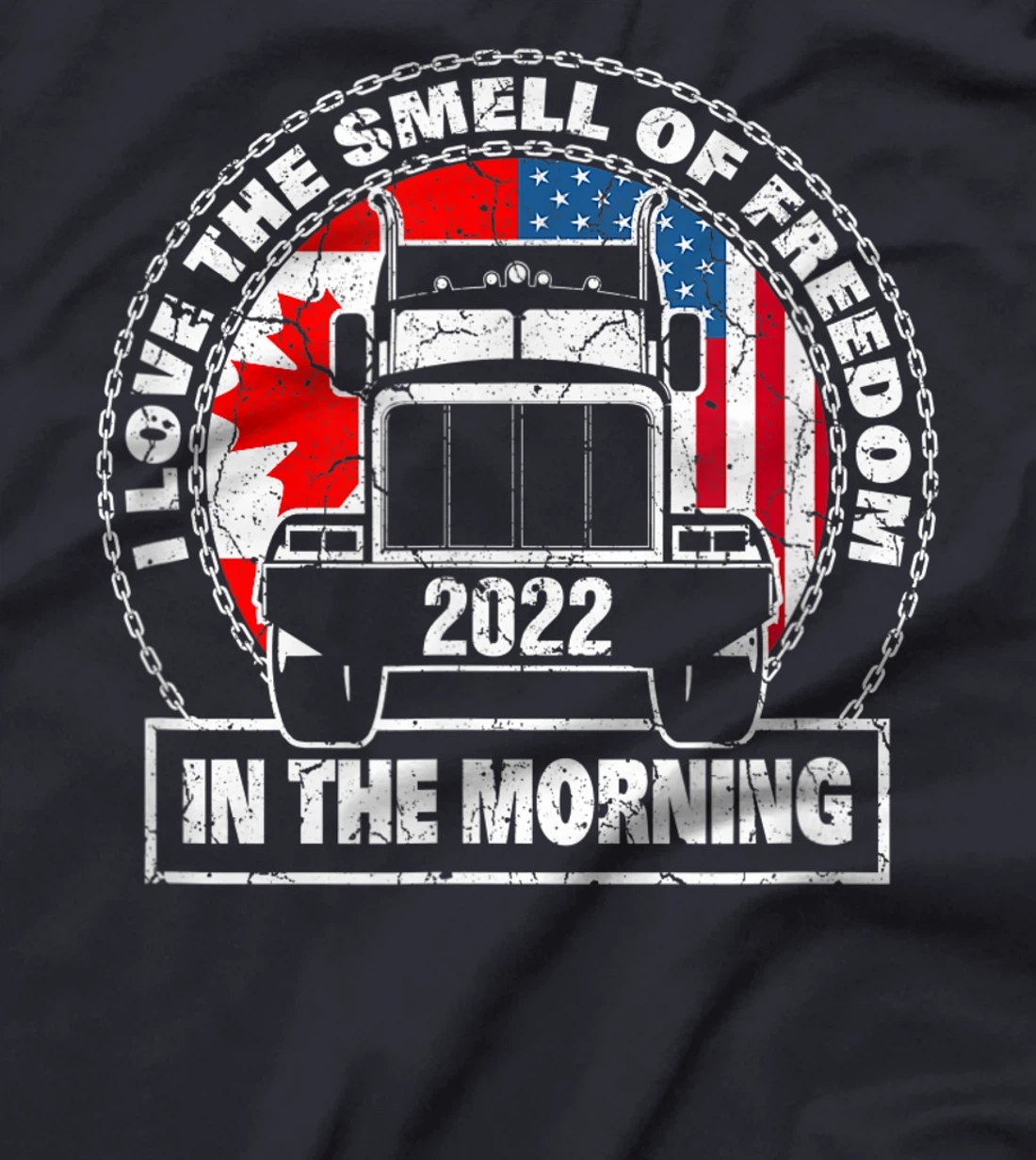 I Love The Smell Of Freedom in The Morning Trucker Convoy T-Shirt, Kid T-Shirt and Women T-Shirt