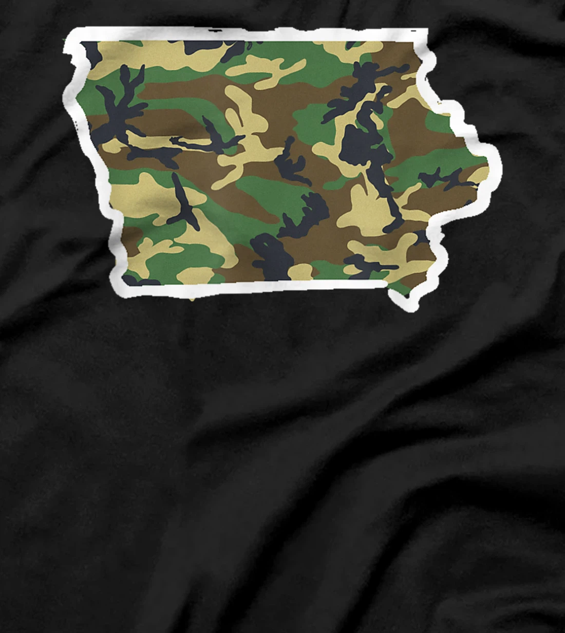 Iowa Camo Map Shirt, Hunting Gear, Camo Home Apparel T-Shirt, Women T-Shirt
