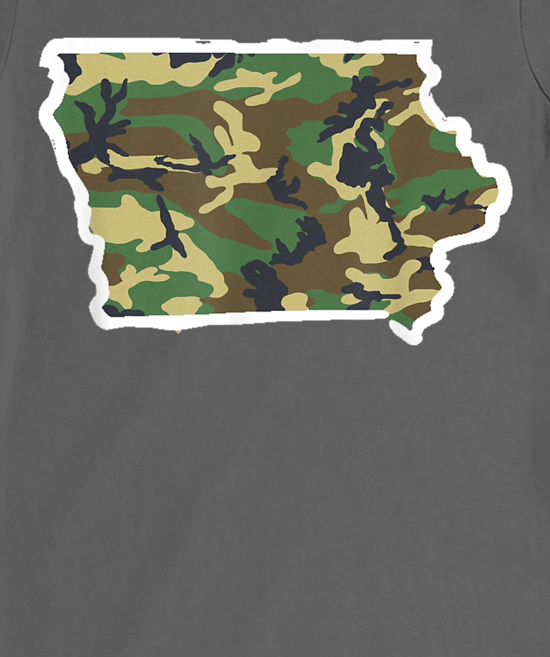 Iowa Camo Map Shirt, Hunting Gear, Camo Home Apparel T-Shirt, Women T-Shirt