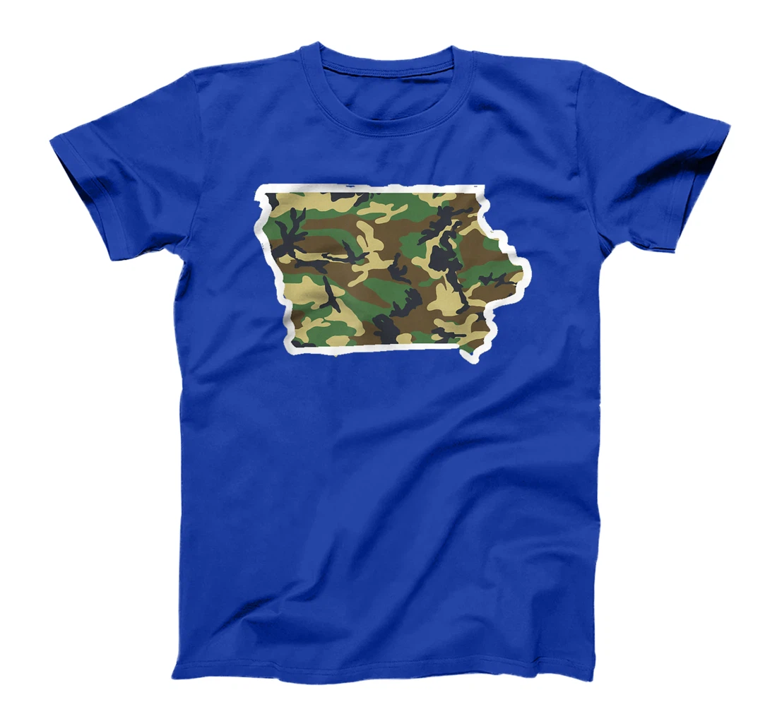 Iowa Camo Map Shirt, Hunting Gear, Camo Home Apparel T-Shirt, Women T-Shirt