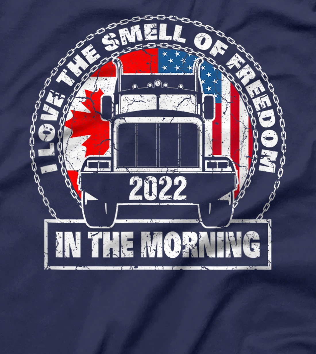 I Love The Smell Of Freedom in The Morning Trucker Convoy T-Shirt, Kid T-Shirt and Women T-Shirt