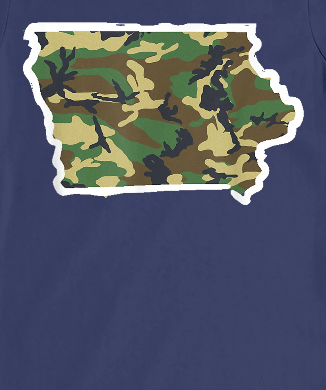 Iowa Camo Map Shirt, Hunting Gear, Camo Home Apparel T-Shirt, Women T-Shirt