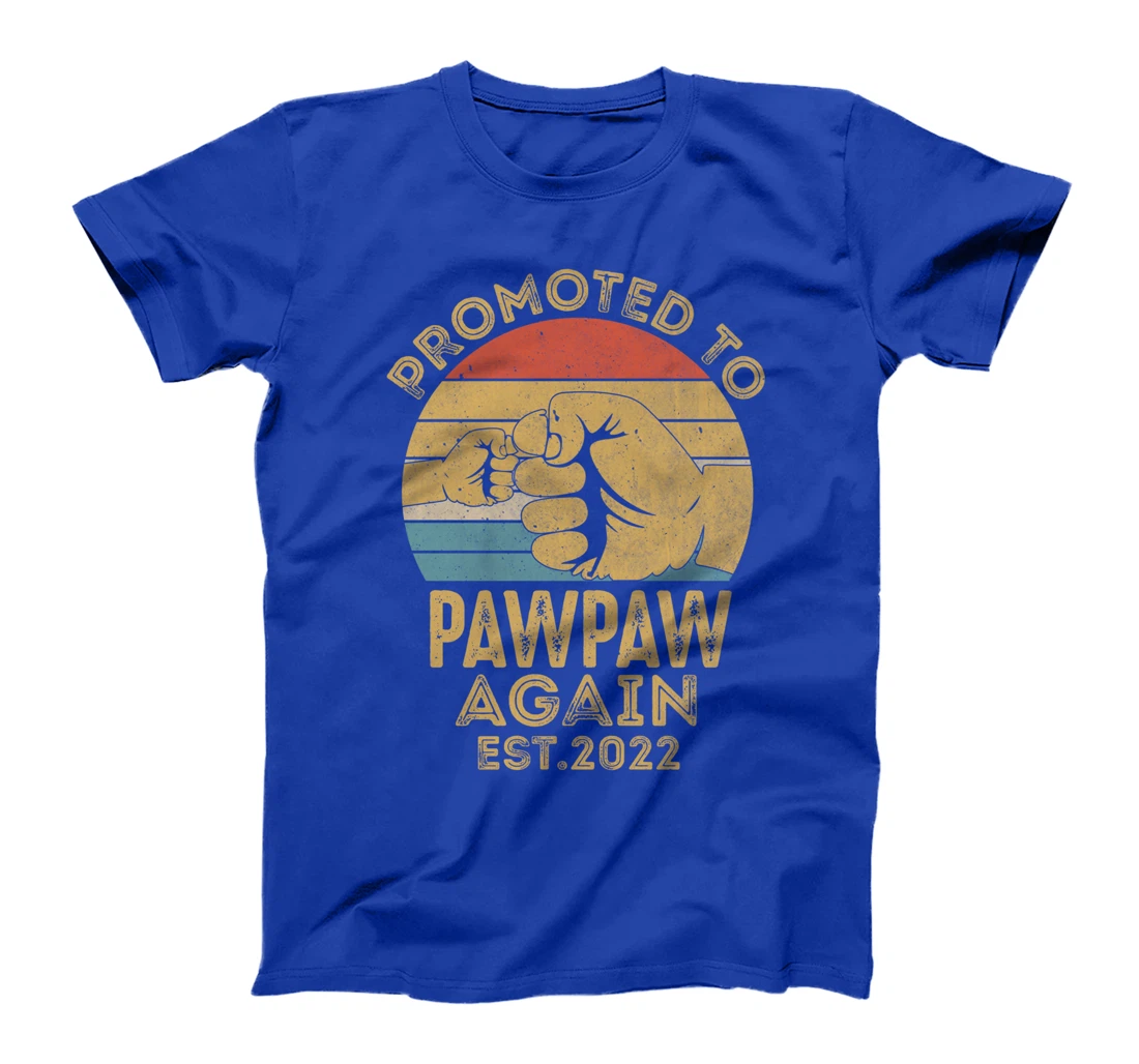 Promoted To Pawpaw Again 2022 Retro Vintage Funny Pawpaw T-Shirt